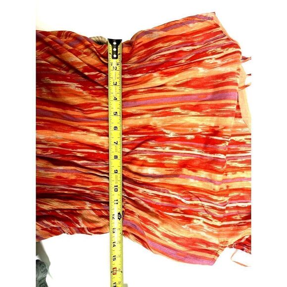 Free People One Shoulder Dress Rope Belt Ruffle Greek Goddess Size M NEW - Picture 10 of 16